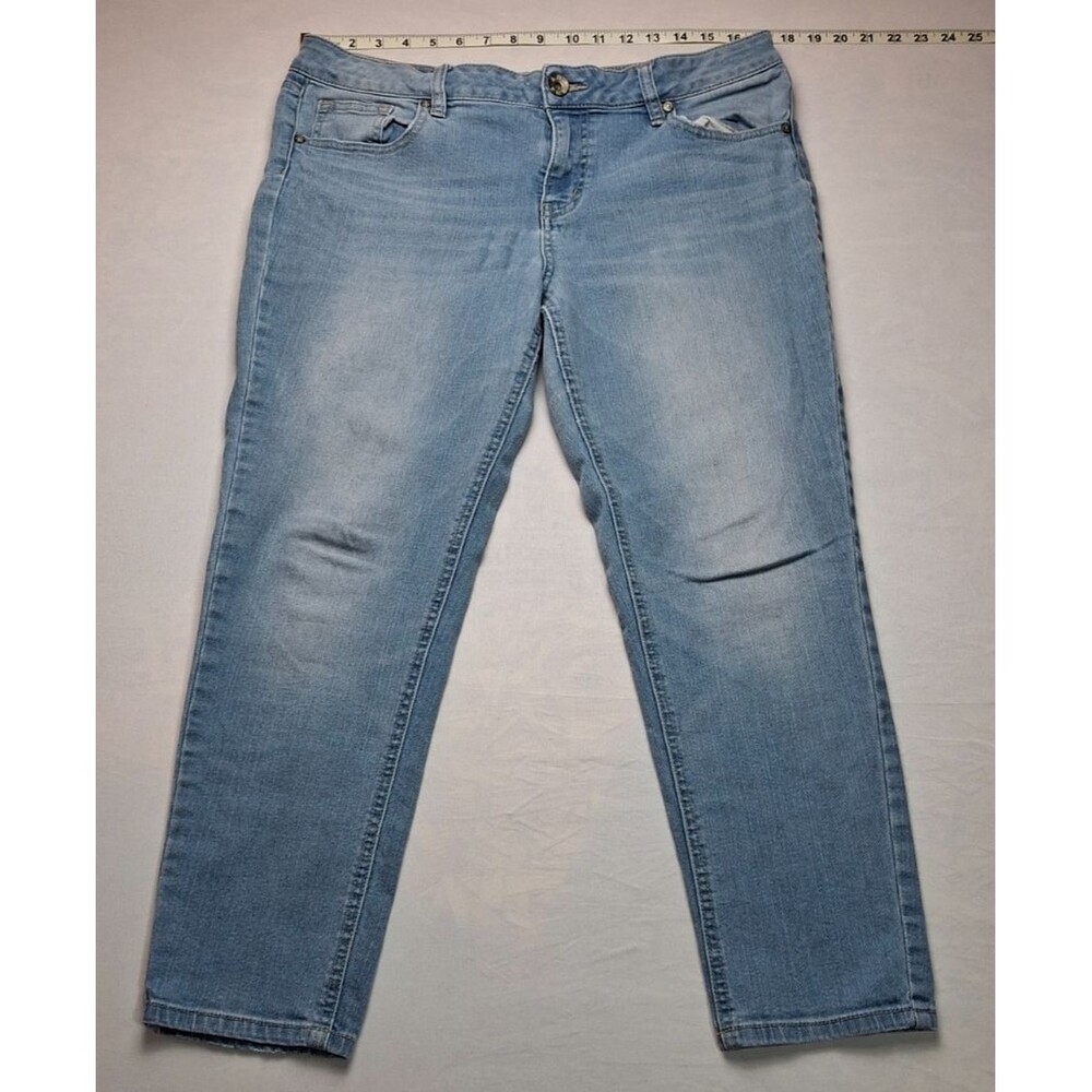 Ana Skinny Ankle Jeans Mid Rise Crop Blue Denim Womens Size 31/12